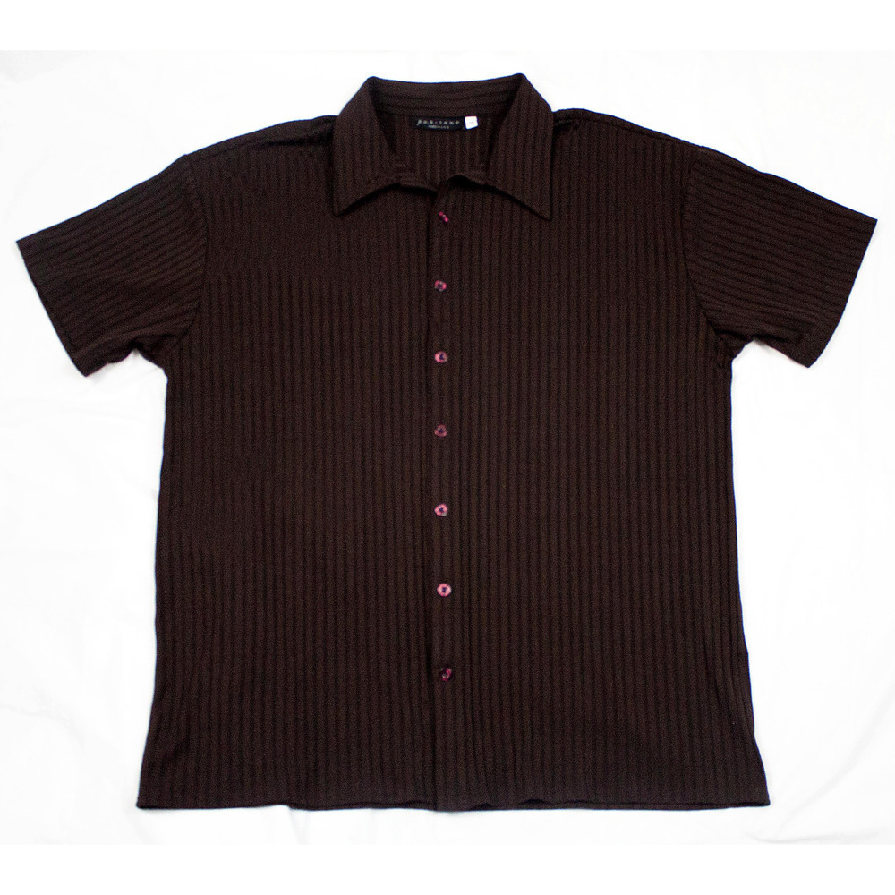 Positano‎ Men's Short Sleeve Button Front Textured Shirt Size 1X